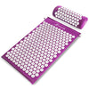 Acupressure Mat and Pillow Set for Back/Neck Pain Relief and Muscle Relaxation, Purple